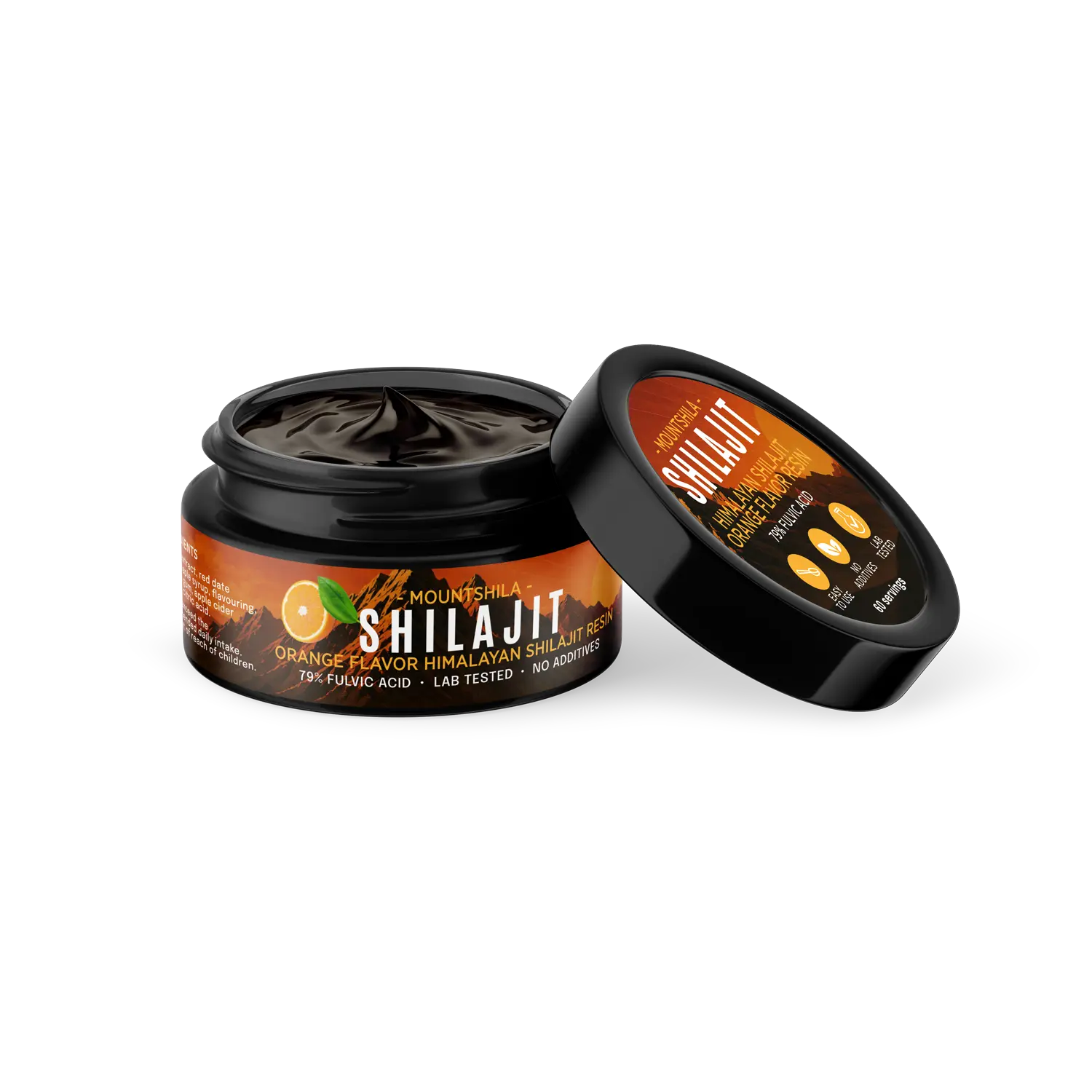 MountShila Orange jar, open and closed