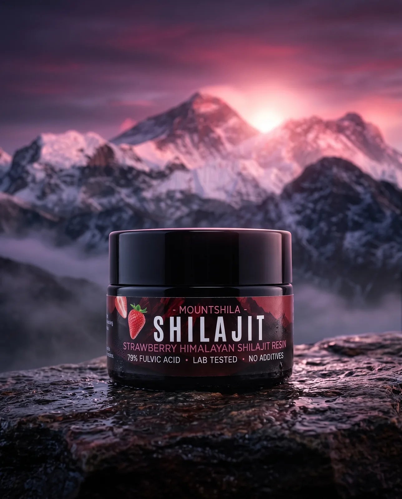 Strawberry jar at dusk in the Himalayas